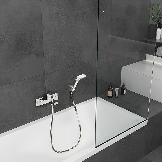 hansgrohe Vernis Shape Exposed Single Lever Bath Shower Mixer - Chrome - 71450000  Profile Large Image