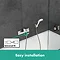 hansgrohe Vernis Shape Exposed Single Lever Bath Shower Mixer - Chrome - 71450000  Feature Large Image