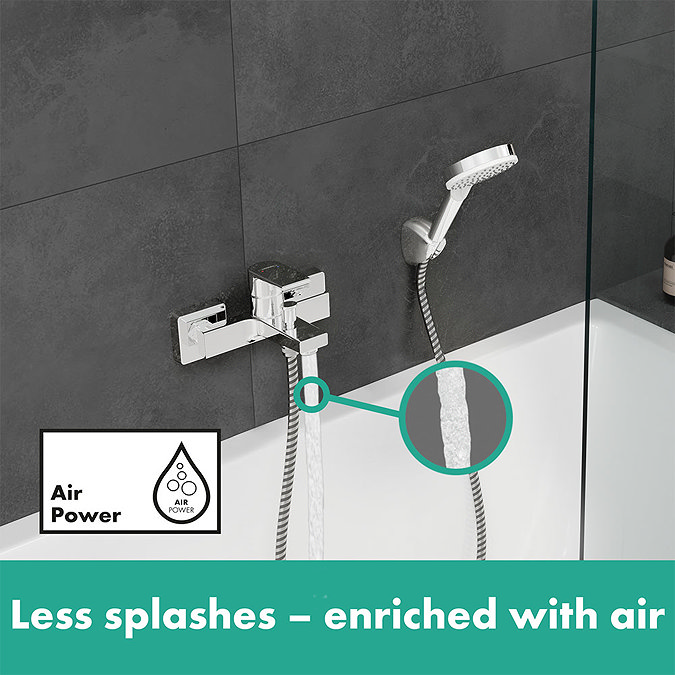 hansgrohe Vernis Shape Exposed Single Lever Bath Shower Mixer - Chrome - 71450000  Standard Large Image