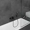 hansgrohe Vernis Shape Exposed Single Lever Bath Shower Mixer - Matt Black - 71450670 Profile Large Image