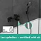 hansgrohe Vernis Shape Exposed Single Lever Bath Shower Mixer - Matt Black - 71450670  Standard Large Image