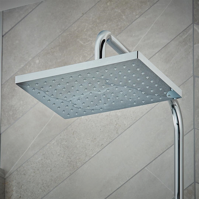 hansgrohe Vernis Shape Green Showerpipe 230 Thermostatic Shower Mixer - 26319000 Profile Large Image