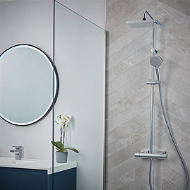 hansgrohe Vernis Shape Green Showerpipe 230 Thermostatic Shower Mixer - 26319000 Large Image