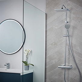 hansgrohe Vernis Shape Green Showerpipe 230 Thermostatic Shower Mixer - 26319000 Large Image