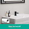 hansgrohe Vernis Shape Pillar Tap 70 for Cold Water without Waste - Matt Black