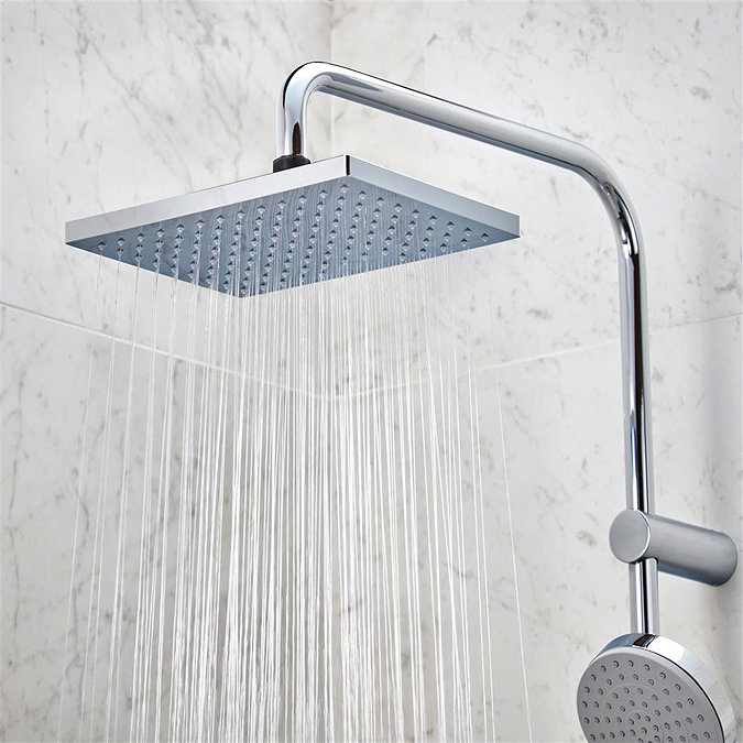 hansgrohe Vernis Shape Showerpipe 230 Thermostatic Bath Shower Mixer - 26284000 Standard Large Image