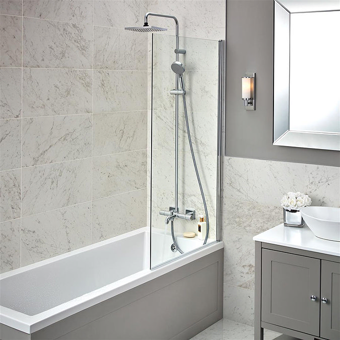 hansgrohe Vernis Shape Showerpipe 230 Thermostatic Bath Shower Mixer - 26284000 In Bathroom Large Image