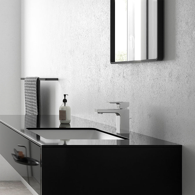 hansgrohe Vernis Shape Single Lever Basin Mixer 100 with Pop-up Waste - Chrome - 71561000 Profile Large Image