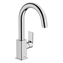 hansgrohe Vernis Shape Single Lever Basin Mixer with Swivel Spout and Pop-up Waste - 71564000 Medium