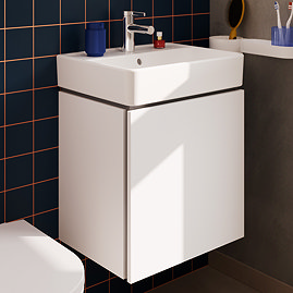 hansgrohe Xilesa E 500mm Matt White Vanity Unit with Basin
