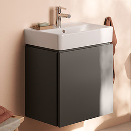 hansgrohe Xilesa E 500mm Slate Matt Grey Vanity Unit with Basin