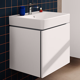 hansgrohe Xilesa E 600mm Matt White Vanity Unit with Basin