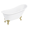 Harlow 1610 x 705mm Slipper Bath + Brushed Brass Leg Set