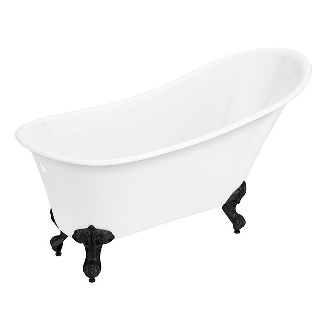 Harlow 1610 x 705mm Slipper Bath + Matt Black Leg Set