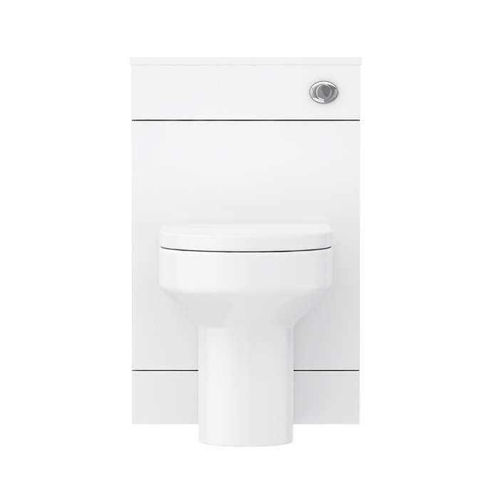 Harmony Gloss White BTW WC Unit with Cistern + Soft Close Seat W500 x D200mm  In Bathroom Large Image