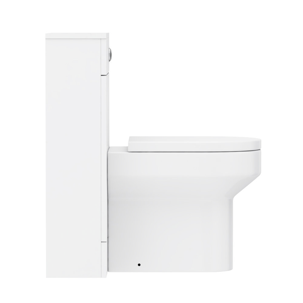 Harmony High Gloss White BTW WC Unit with Cistern + Soft Close Seat ...