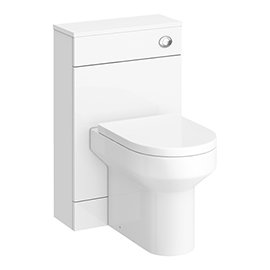 Harmony Gloss White BTW WC Unit with Cistern + Soft Close Seat W500 x D200mm Medium Image