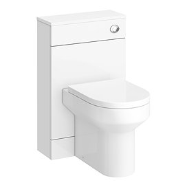 Harmony Gloss White BTW WC Unit with Cistern + Soft Close Seat W500 x D200mm Large Image