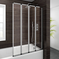 Haro Folding Bath Screen (1000mm Wide - 4 Fold Concertina) Large Image