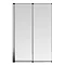 Haro Folding Bath Screen (800mm Wide - 2 Fold Concertina) Profile Large Image