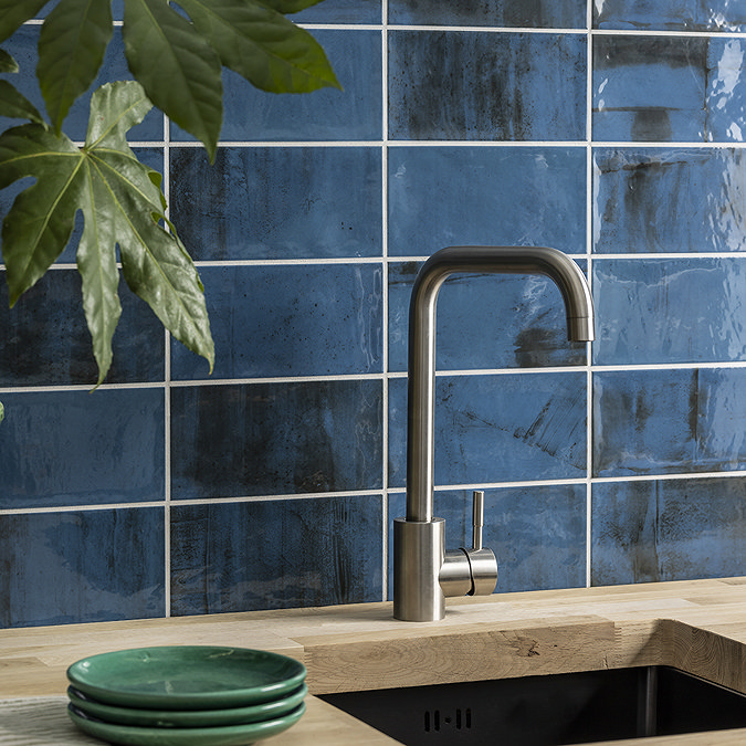 Harrison Blue Gloss Wall Tiles - 100 x 200mm