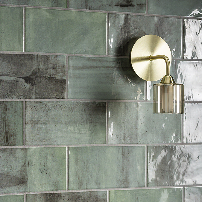 Harrison Green Gloss Wall Tiles - 100 x 200mm