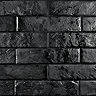 Hartby Black Rustic Brick Effect Wall Tiles - 70 x 280mm