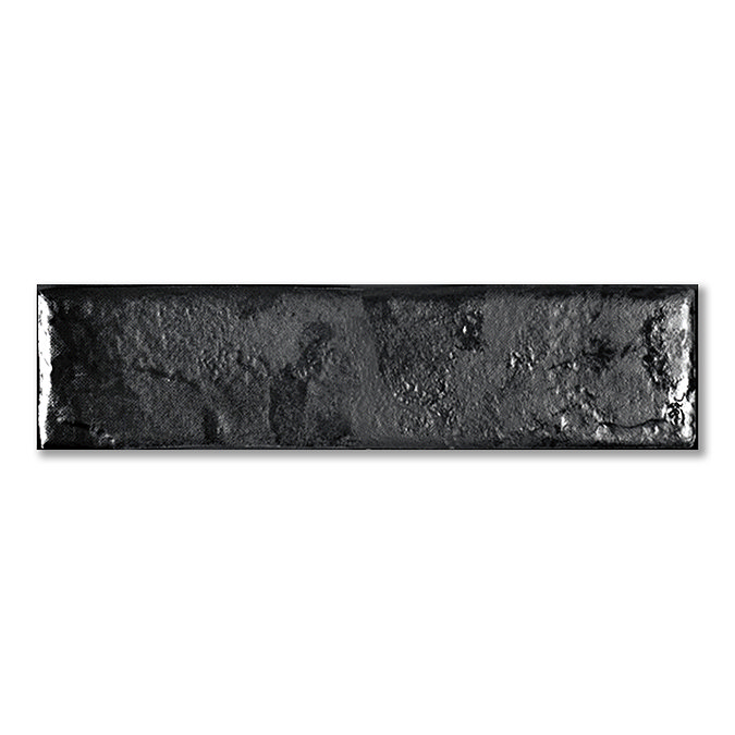 Hartby Black Rustic Brick Effect Wall Tiles - 70 x 280mm