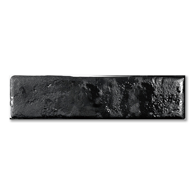 Hartby Black Rustic Brick Effect Wall Tiles - 70 x 280mm