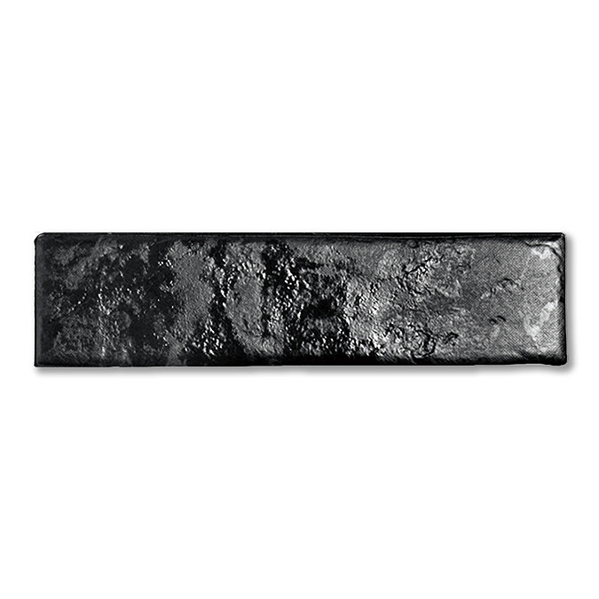 Hartby Black Rustic Brick Effect Wall Tiles - 70 x 280mm
