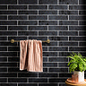 Hartby Black Rustic Brick Effect Wall Tiles