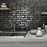 Hartby Black Rustic Brick Effect Wall Tiles - 70 x 280mm