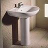 Hatria - Erika 660mm Ceramic 1TH Basin and Pedestal Profile Large Image
