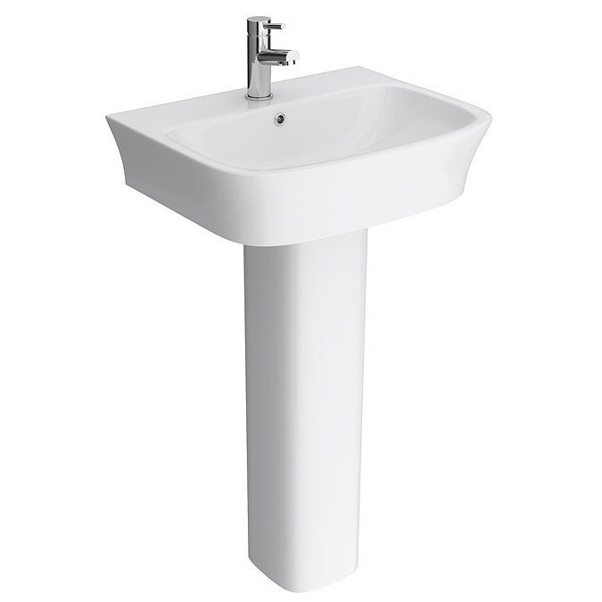 Havana Modern 1TH Basin & Pedestal | From Victorian Plumbing.co.uk