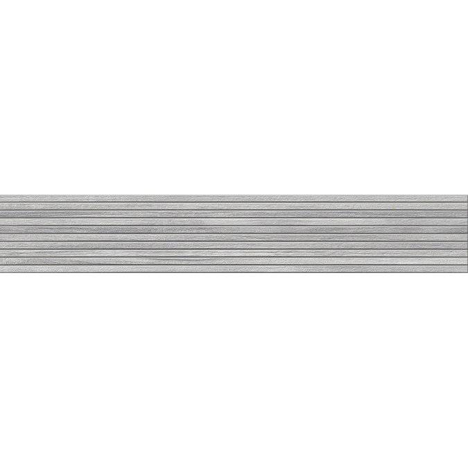 Havanna Grey Slatted Wood Effect Wall and Floor Tiles - 150 x 900mm  Standard Large Image