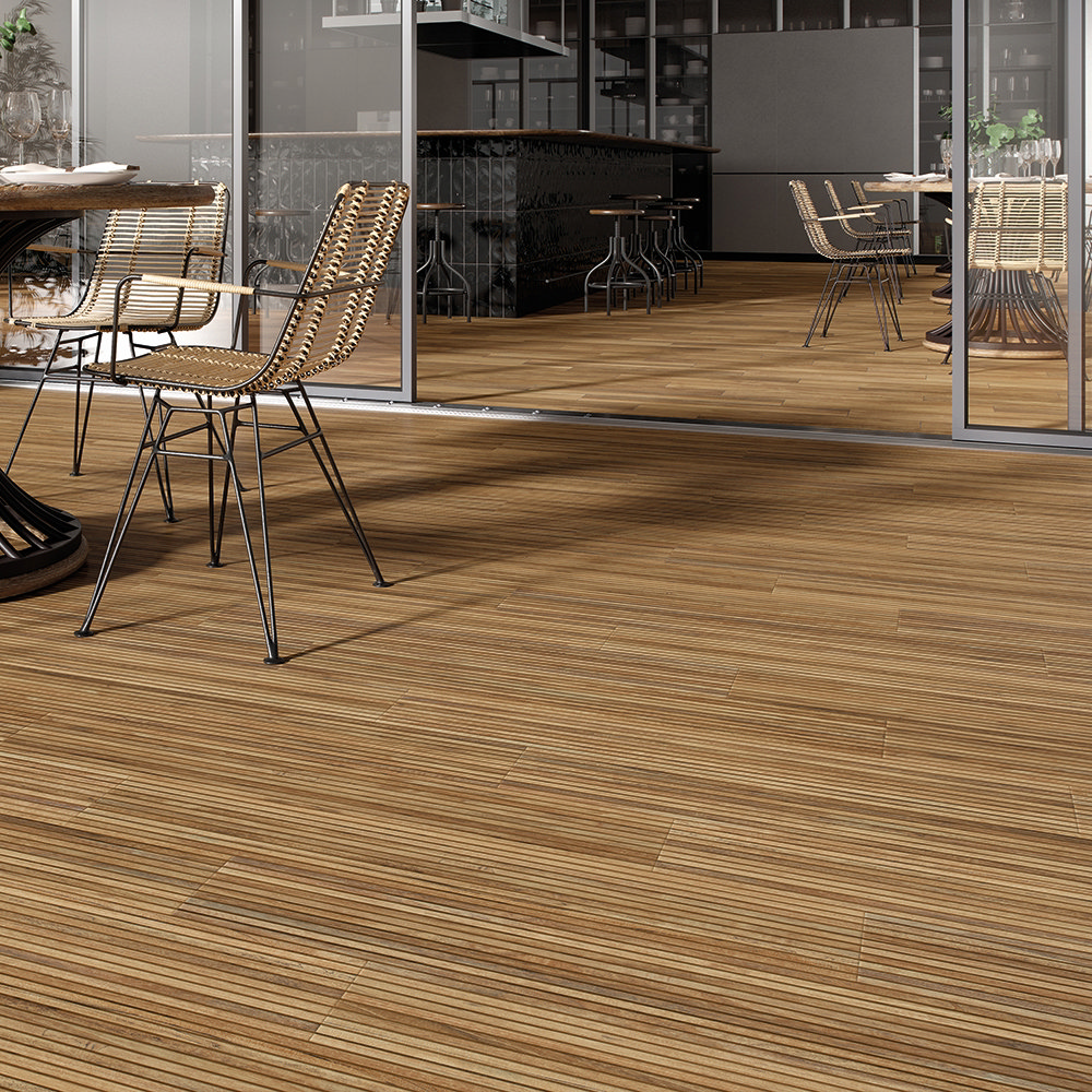 Havanna Natural Slatted Wood Effect Wall and Floor Tiles 150 x 900mm
