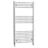 Hayle Curved Heated Towel Rail - W500 x H1200mm - Chrome  Profile Large Image