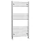 Hayle Curved Heated Towel Rail - W500 x H1200mm - Chrome Profile Large Image