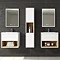 Haywood 1400mm Gloss White / Natural Oak Wall Hung Tall Unit Profile Large Image