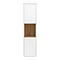 Haywood 1400mm Gloss White / Natural Oak Wall Hung Tall Unit  Feature Large Image