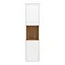 Haywood 1400mm Gloss White / Natural Oak Wall Hung Tall Unit Feature Large Image
