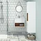 Haywood 1400mm Gloss White / Natural Oak Wall Hung Tall Unit Standard Large Image