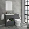 Haywood 500mm Gloss Grey WC Unit + Cistern Feature Large Image