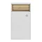 Haywood 600mm Gloss White / Natural Oak Tall WC Unit with Open Shelf  Profile Large Image