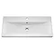 Haywood 800mm Gloss Grey / Driftwood 2 Drawer Vanity Unit with Open Shelf + Ceramic Basin Profile L