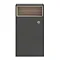 Haywood 600mm Gloss Grey / Driftwood Tall WC Unit with Open Shelf  Profile Large Image