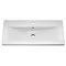 Haywood 800mm Gloss White / Natural Oak Wall Hung Vanity Unit with Open Shelf + Ceramic Basin Profi