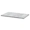 Haywood Gloss White / Natural Oak Wall Hung Countertop Vanity - 600mm w. Open Shelf + Bellato Grey Worktop In Bathroom Large Image