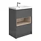 Haywood Grey Modern Sink Vanity Unit + Toilet Package  Profile Large Image