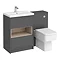Haywood Grey Modern Sink Vanity Unit + Toilet Package  additional Large Image